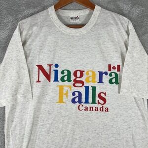 Niagara Falls Canada Shirt Mens XL White‎ Multicolor Souvenir Tee Oceanic Made
